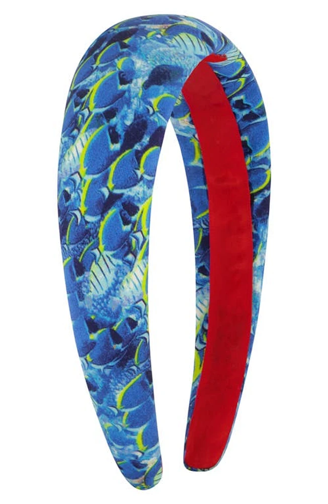 Bien Abyé School of Fish Silk Headband in Blue at Nordstrom