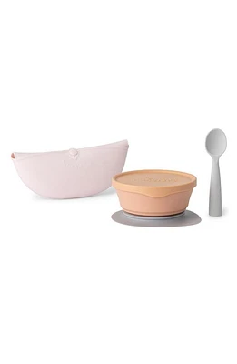 Miniware First Bites Deluxe Baby Feeding Set in Cotton Candy/Toffee/Grey at Nordstrom