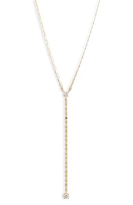 Lana Double Diamond Nude Link Y-Necklace in Yellow Gold at Nordstrom, Size 16