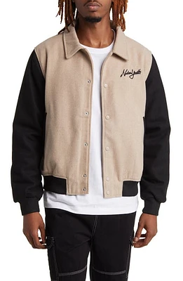 Native Youth Abrams Colorblock Coach's Jacket in Camel at Nordstrom, Size Large