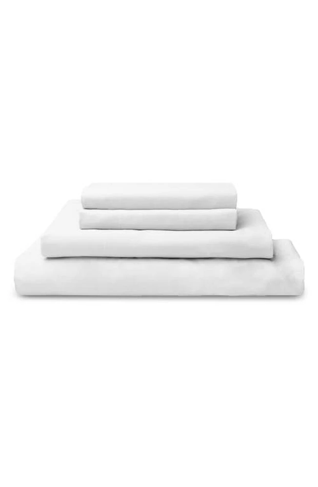 Sijo 400 Thread Count Organic Cotton Percale Sheet Set in Snow at Nordstrom