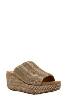 Volatile Canteen Water Resistant Raffia Wedge Platform Sandal at Nordstrom,