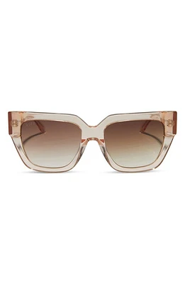 DIFF Remi II 53mm Polarized Square Sunglasses in Vintage Rose Crystal/Brn Grad at Nordstrom