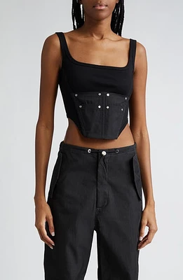 Dion Lee Rib Workwear Corset Top Black at Nordstrom, Us