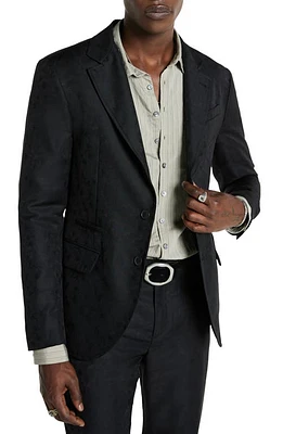 John Varvatos Slim Fit Wool Blend Sport Coat Black at Nordstrom, Us