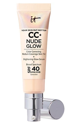 IT Cosmetics CC+ Nude Glow Lightweight Foundation + Glow Serum SPF 40 in Fair Light at Nordstrom