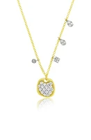 Meira T Diamond Disc Pendant Necklace in Yellow at Nordstrom, Size 18