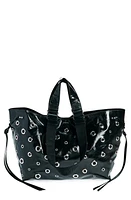 Isabel Marant Wardy Grommet Leather Tote in Black at Nordstrom