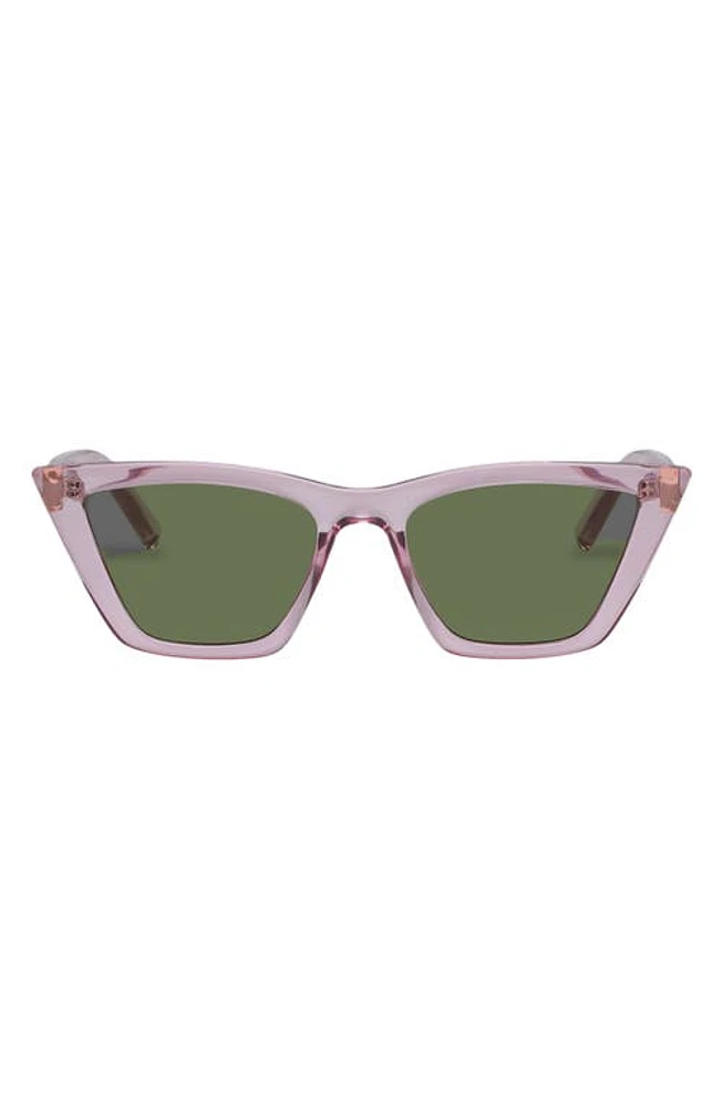 Le Specs Velodrome Cat Eye Sunglasses in Pink /Moss Mono at Nordstrom