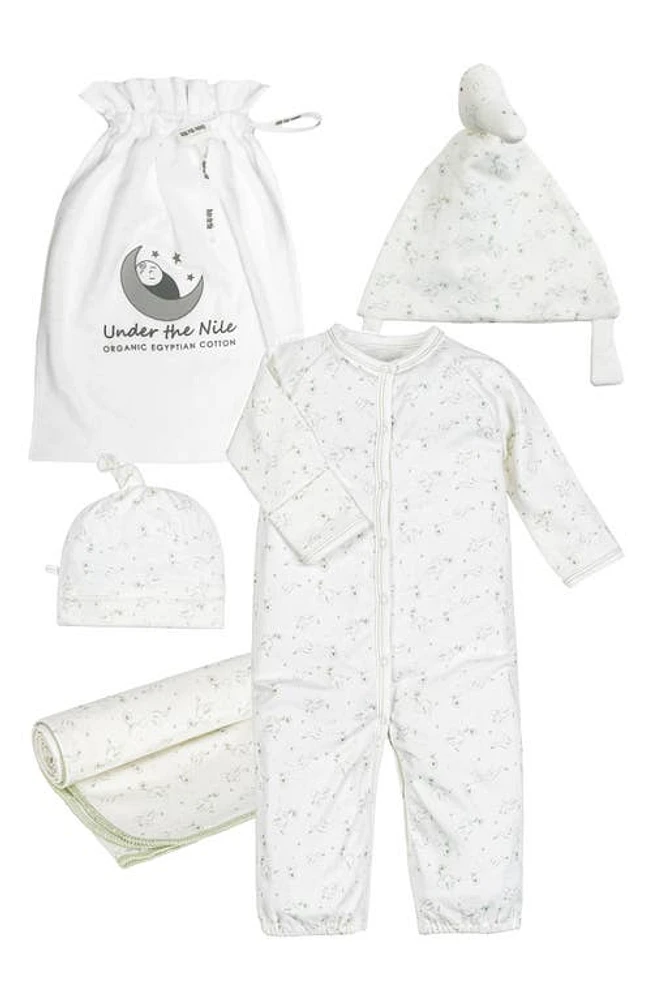 Under the Nile Stork Take Me Home 4-Piece Set in White at Nordstrom, Size 0-3M