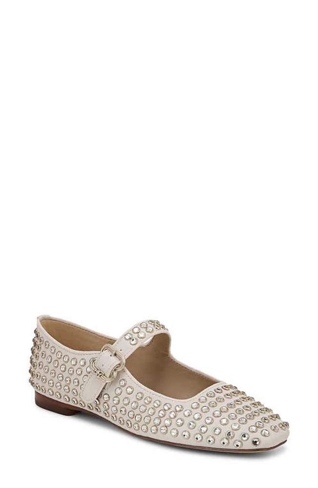 Sam Edelman Michaela Rhinestone Mary Jane Flat Modern Ivory at Nordstrom,