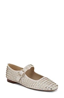 Sam Edelman Michaela Rhinestone Mary Jane Flat Modern Ivory at Nordstrom,