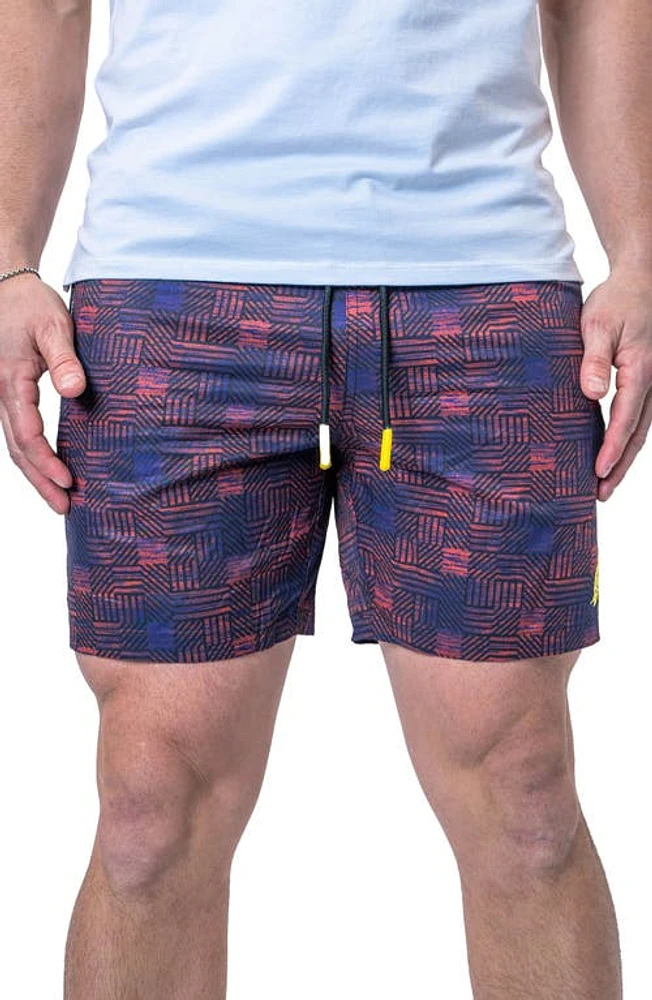 Maceoo Swim Lion Circuit Multi Trunks Pink at Nordstrom,