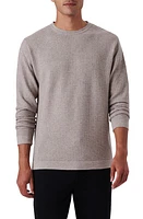 Bugatchi Cotton & Cashmere Crewneck Sweater Stone at Nordstrom,