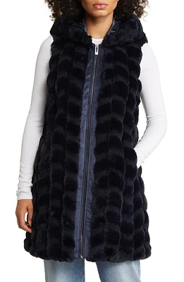 Via Spiga Hooded Faux Fur Vest at Nordstrom,