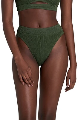 BOUND by Bond-Eye The Savannah High Waist Bikini Bottoms in Khaki at Nordstrom