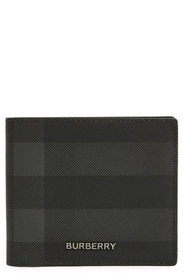 burberry Check Canvas Bifold Wallet in Charcoal at Nordstrom