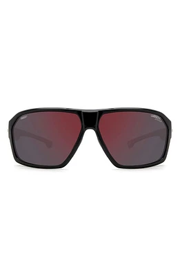 Carrera Eyewear x Dacati Carduc 66mm Oversize Rectangle Flat Top Sunglasses in Black/Rdmir Pz Highco at Nordstrom