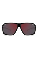 Carrera Eyewear x Dacati Carduc 66mm Oversize Rectangle Flat Top Sunglasses in Black/Rdmir Pz Highco at Nordstrom