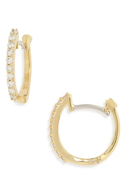 Roberto Coin Diamond Hoop Earrings in Yg at Nordstrom