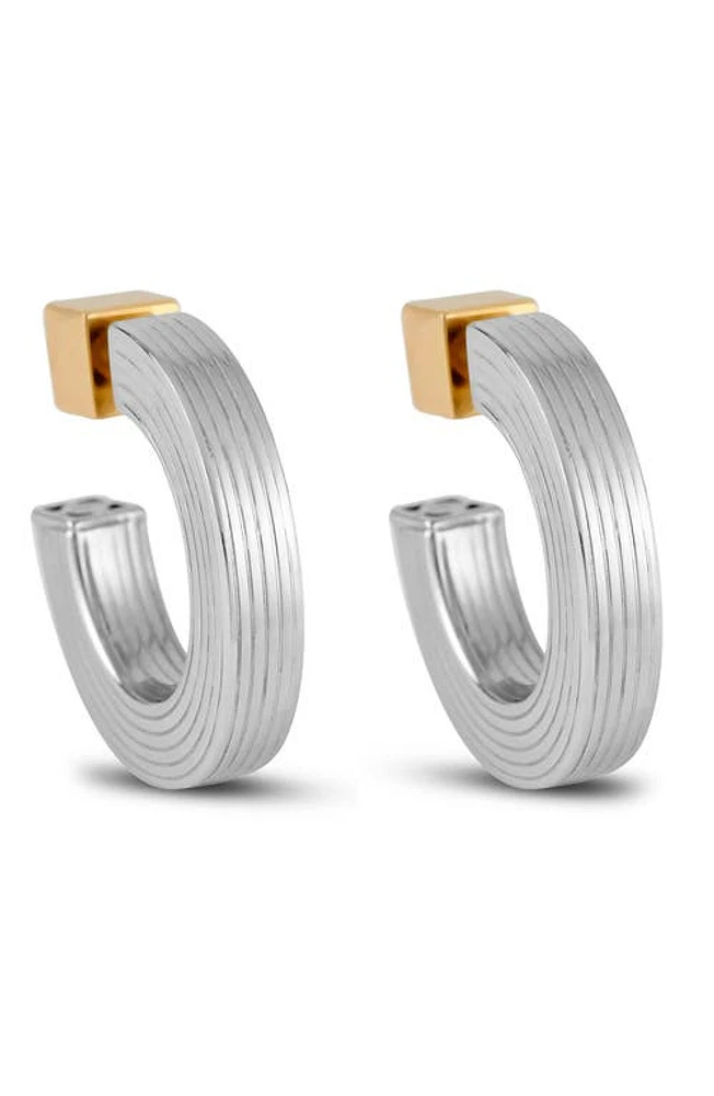 IVI Los Angeles Small Signore Hollow Hoop Earrings in Silver at Nordstrom