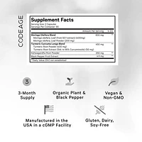 Codeage Liposomal Moringa+ Supplement, Moringa Oleifera, Turmeric, Ashwagandha, Black Pepper, 180 ct in White at Nordstrom