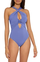 Becca Color Code Twist One-Piece Swimsuit at Nordstrom,