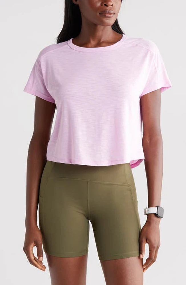 zella Spark Boxy Slub T-Shirt at Nordstrom,