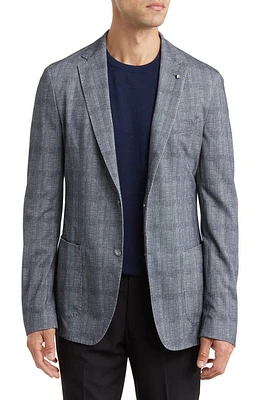 BOSS Hanry Plaid Sport Coat Bright Blue at Nordstrom,