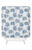 Deny Designs Sun Palm Chambray Shower Curtain in Blue at Nordstrom