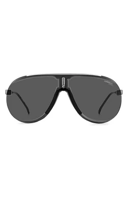 Carrera Eyewear Superchampion 99mm Aviator Sunglasses in Silver at Nordstrom