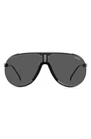 Carrera Eyewear Superchampion 99mm Aviator Sunglasses in Silver at Nordstrom