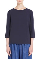 Weekend Max Mara Multia Stretch Cotton Jersey Top in Navy at Nordstrom, Size X-Small