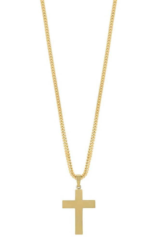 Bony Levy Men's 14K Gold Cross Pendant Necklace in 14K Yellow Gold at Nordstrom, Size 22