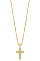 Bony Levy Men's 14K Gold Cross Pendant Necklace in 14K Yellow Gold at Nordstrom, Size 22