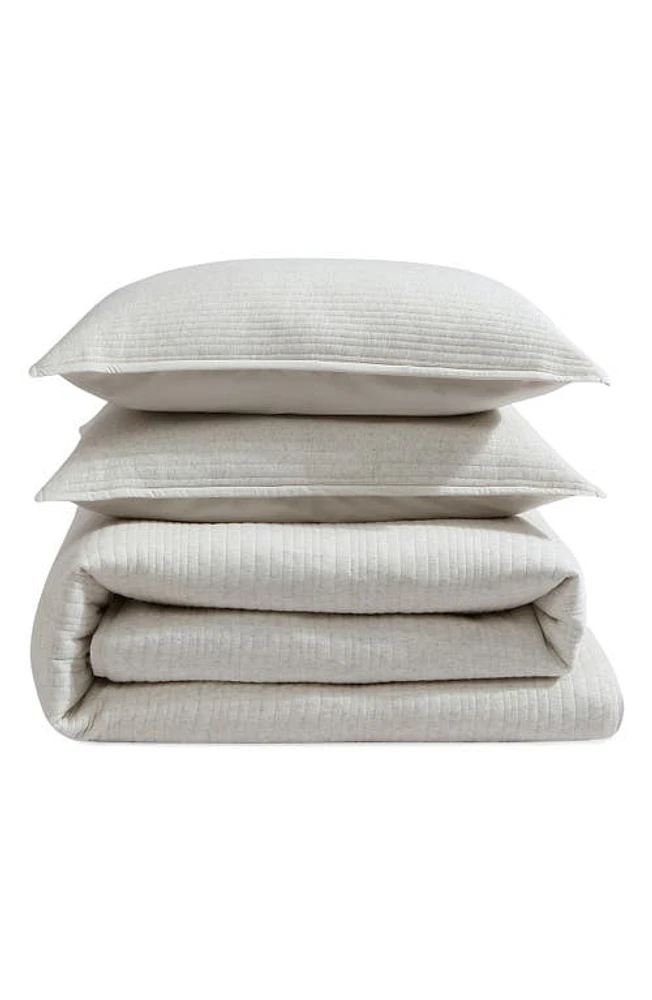 Calvin Klein Mélange Quilted Jersey Duvet Cover & Shams Set in at Nordstrom