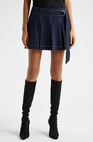 Cinq à Sept Ciela Tie Belt Skort Navy/Ivory at Nordstrom,