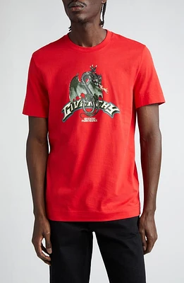 Givenchy Dragon Slim Fit Cotton Graphic T-Shirt Red at Nordstrom,