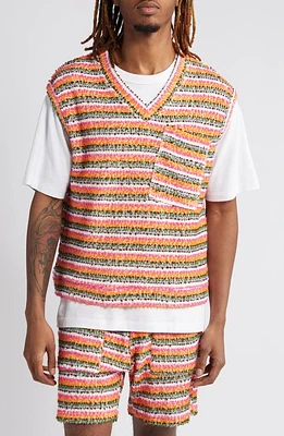 KROST Crushed Sand Sweater Vest Orange Coral Multi at Nordstrom,