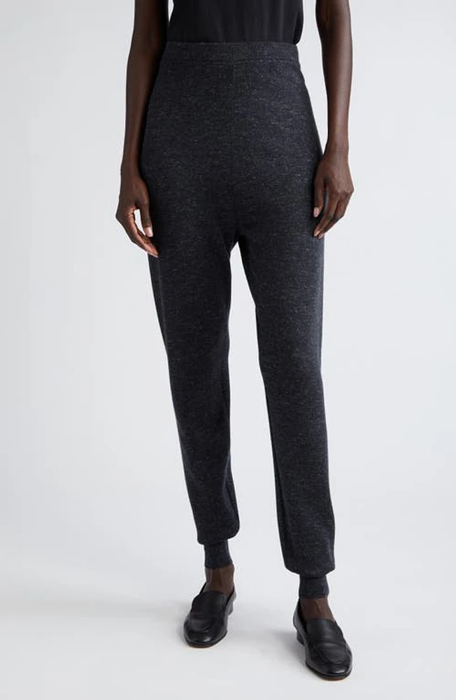 The Row Devarona Knit Joggers in Graphite Melange at Nordstrom, Size Medium