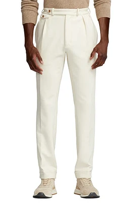 Ralph Lauren Purple Label Tennis Pleated Stretch Jersey Trousers Classic Cream at Nordstrom,