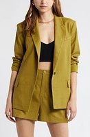 Open Edit Linen Blend Blazer at Nordstrom,