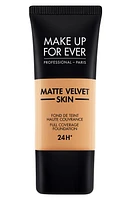 Make Up For Ever Matte Velvet Skin Full Coverage Foundation in Y433-Caramel at Nordstrom