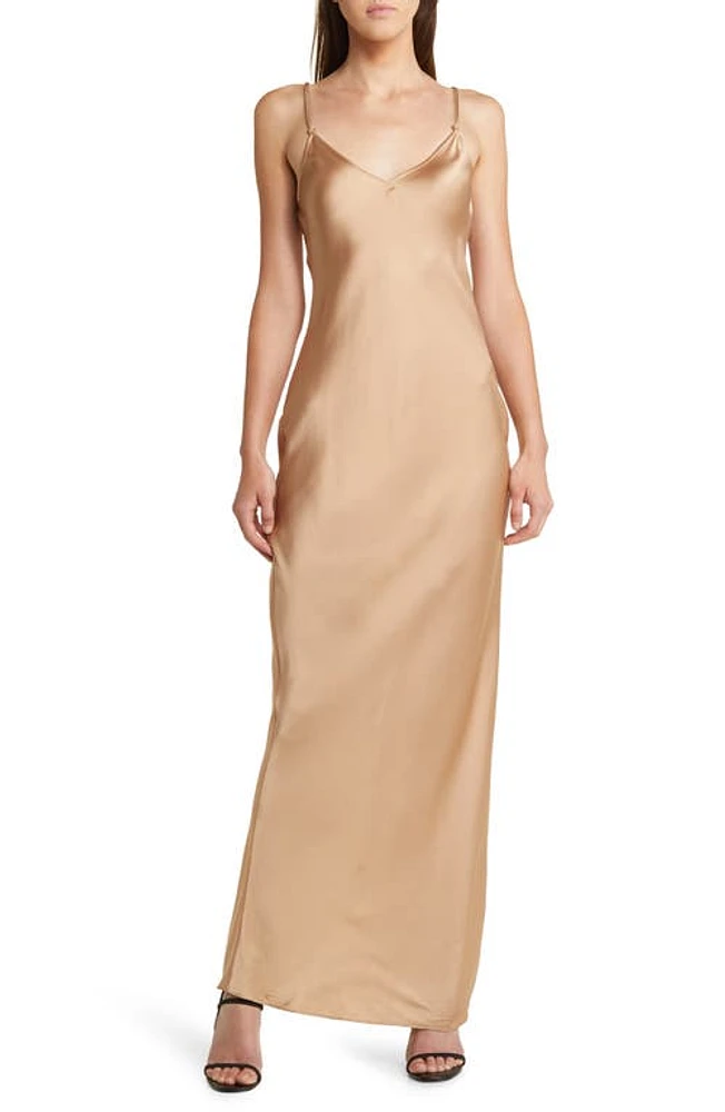 FRAME Silk Maxi Slipdress Blush at Nordstrom,