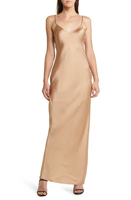 FRAME Silk Maxi Slipdress Blush at Nordstrom,