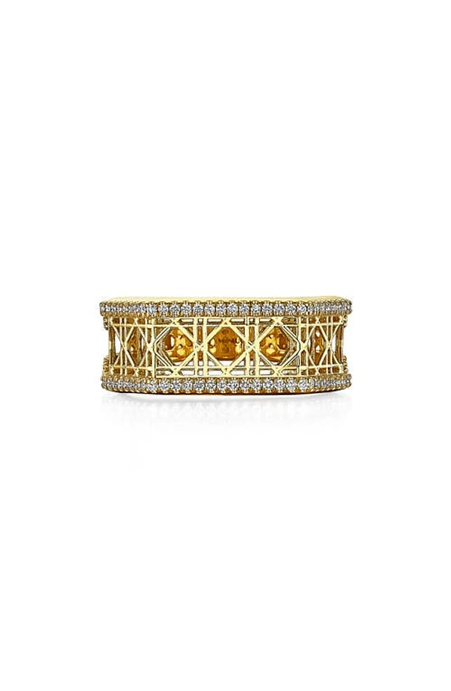 ManLuu Cane Diamond Cage Ring in Yellow Gold at Nordstrom, Size 6.5