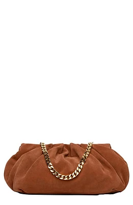 LISELLE KISS Julie Suede Clutch in Mocha at Nordstrom