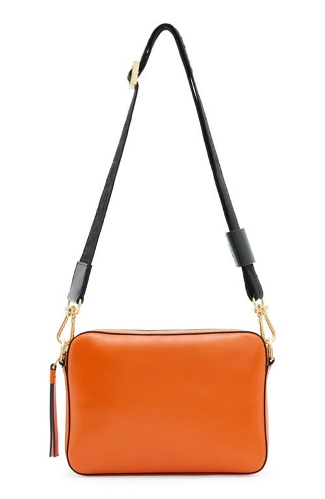 AllSaints Lucile Leather Crossbody Bag in Pyrrole Orange at Nordstrom