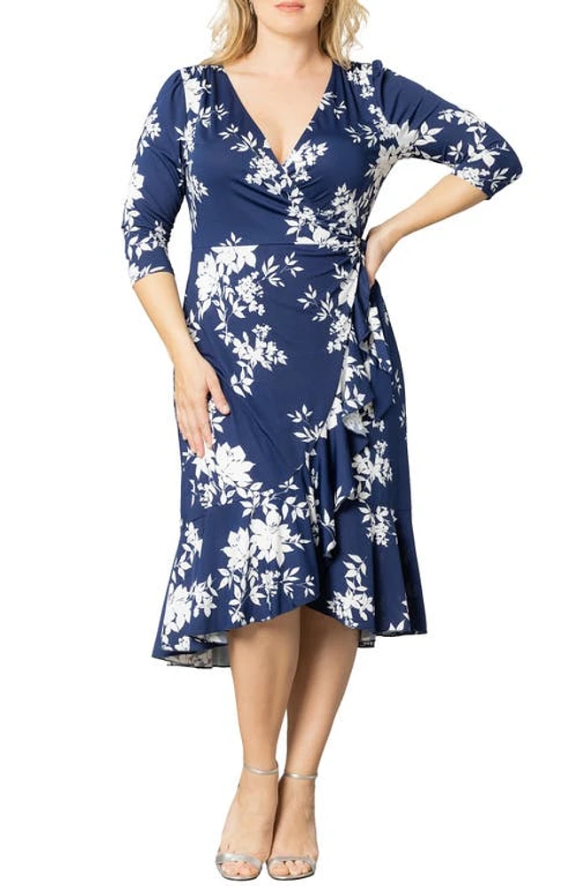 Kiyonna Flirty Flounce Wrap Dress at Nordstrom,