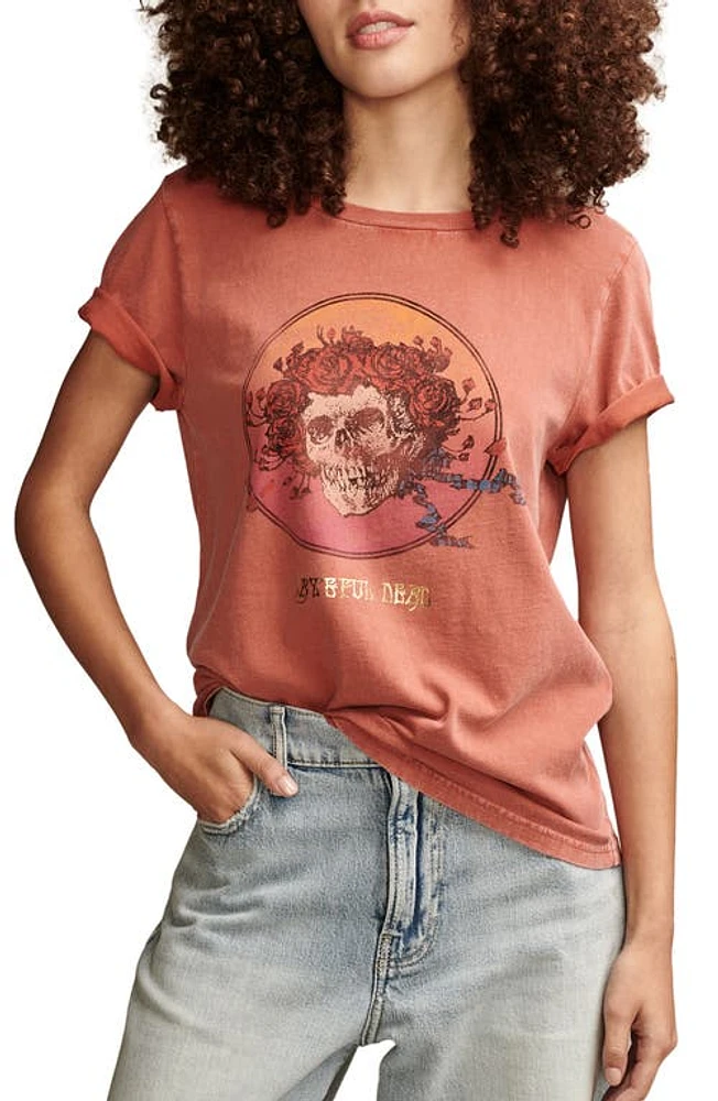 Lucky Brand Grateful Dead Skull Cotton Graphic T-Shirt Ketchup at Nordstrom,